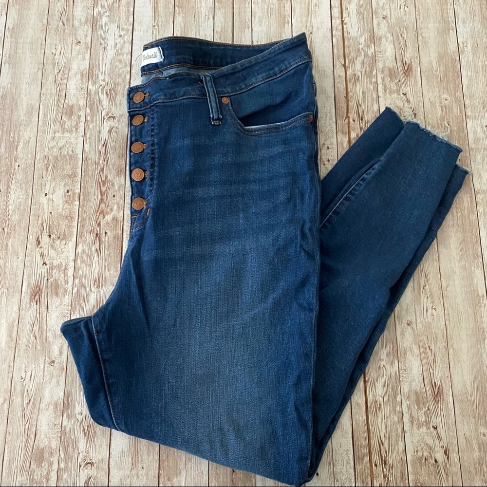 Madewell 9" Mid-Rise Skinny Jeans Button-Front